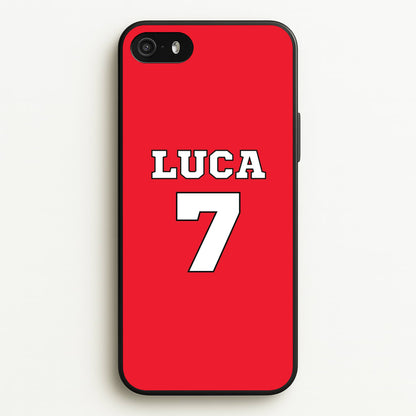 Red - Personalised Football  - Football Phone Case for iPhone 5 / 5s / SE 2016