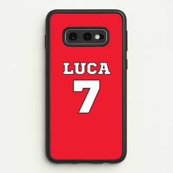 Red - Personalised Football  - Football Phone Case for Galaxy S10e