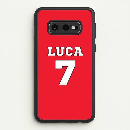 Red - Personalised Football  - Football Phone Case for Galaxy S10e