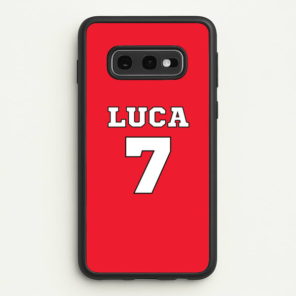 Red - Personalised Football  - Football Phone Case for Galaxy S10e