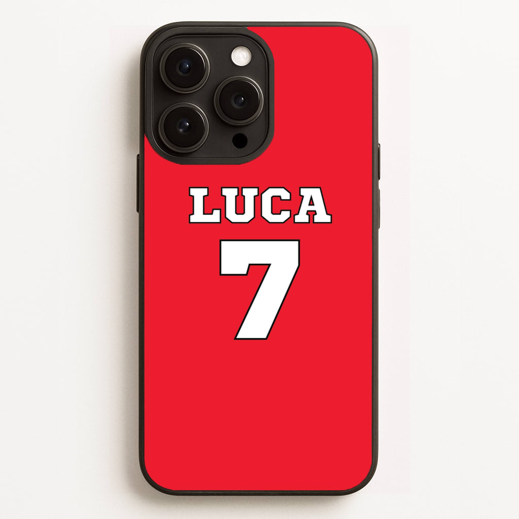 Red - Personalised Football  - Football Phone Case for iPhone 12 Pro Max