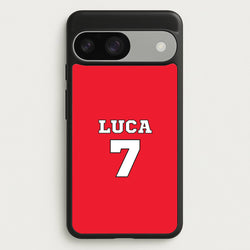 Red - Personalised Football  - Football Phone Case for Google Pixel 9 / 9 Pro