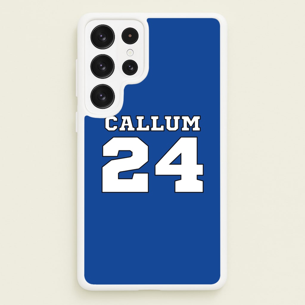 Dark Blue - Personalised Football  - Football Phone Case for Galaxy S22 Ultra