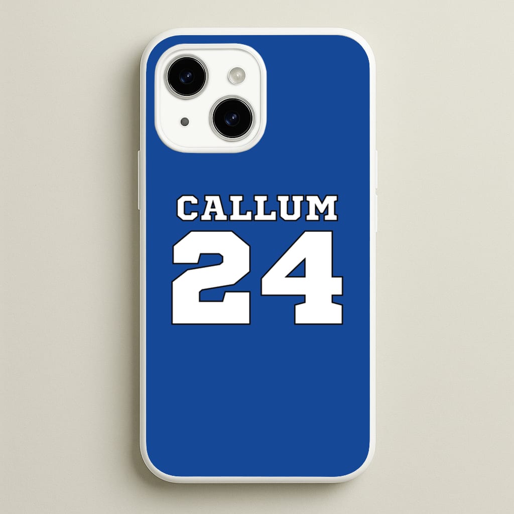 Dark Blue - Personalised Football  - Football Phone Case for iPhone 14