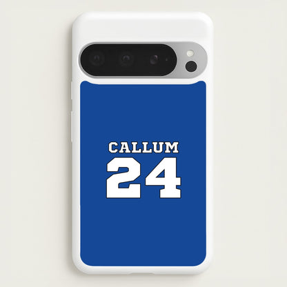 Dark Blue - Personalised Football  - Football Phone Case for Google Pixel 9 Pro XL