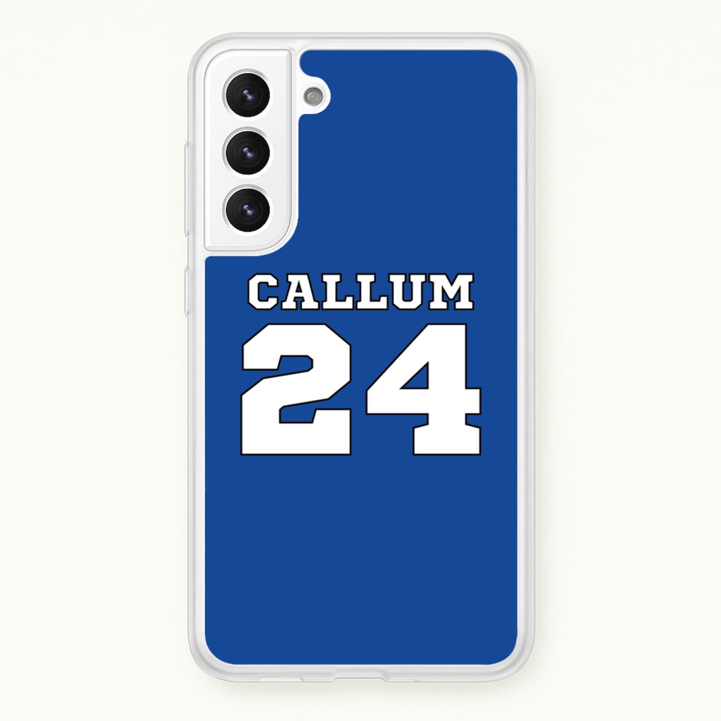 Dark Blue - Personalised Football  - Football Phone Case for Galaxy S22 Plus