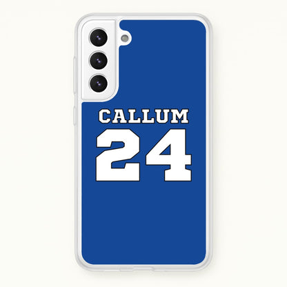 Dark Blue - Personalised Football  - Football Phone Case for Galaxy S22 Plus