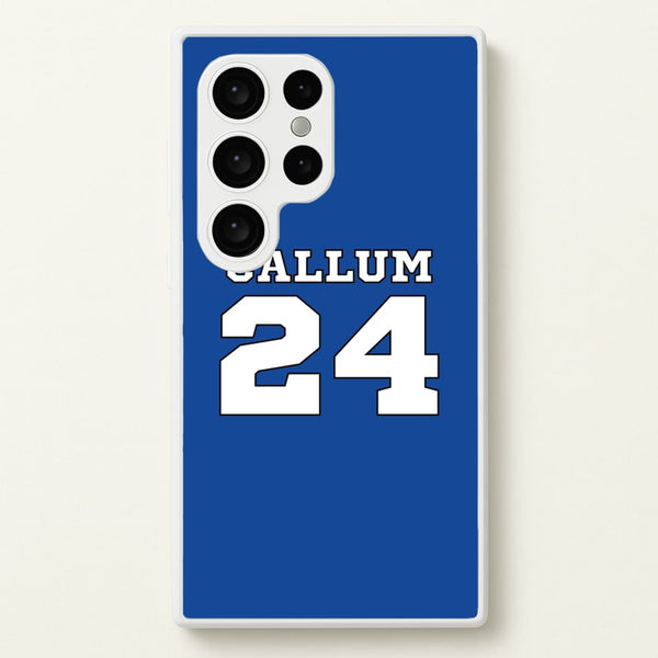 Dark Blue - Personalised Football  - Football Phone Case for Galaxy S24 Ultra