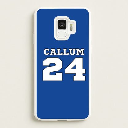 Dark Blue - Personalised Football  - Football Phone Case for Galaxy S9