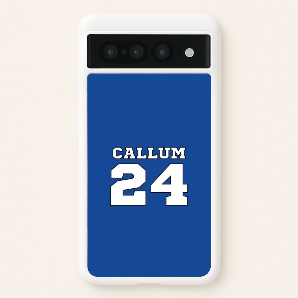 Dark Blue - Personalised Football  - Football Phone Case for Google Pixel 7 Pro