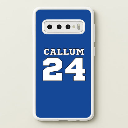 Dark Blue - Personalised Football  - Football Phone Case for Galaxy S10 Plus