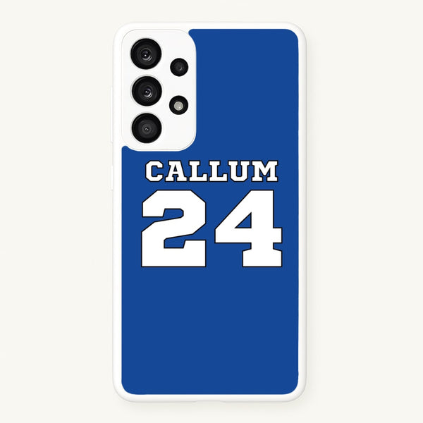 Dark Blue - Personalised Football  - Football Phone Case for Galaxy A33