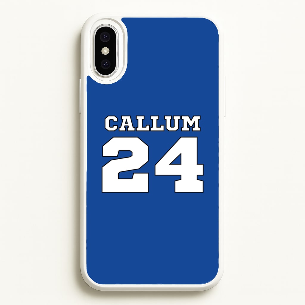 Dark Blue - Personalised Football  - Football Phone Case for iPhone XS Max