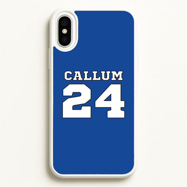 Dark Blue - Personalised Football  - Football Phone Case for iPhone XS Max