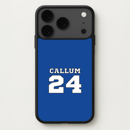 Dark Blue - Personalised Football Phone Case for iPhone 17 Pro Max