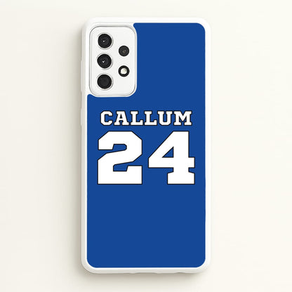 Dark Blue - Personalised Football  - Football Phone Case for Galaxy A52 / A52s
