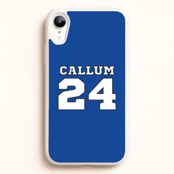 Dark Blue - Personalised Football  - Football Phone Case for iPhone XR