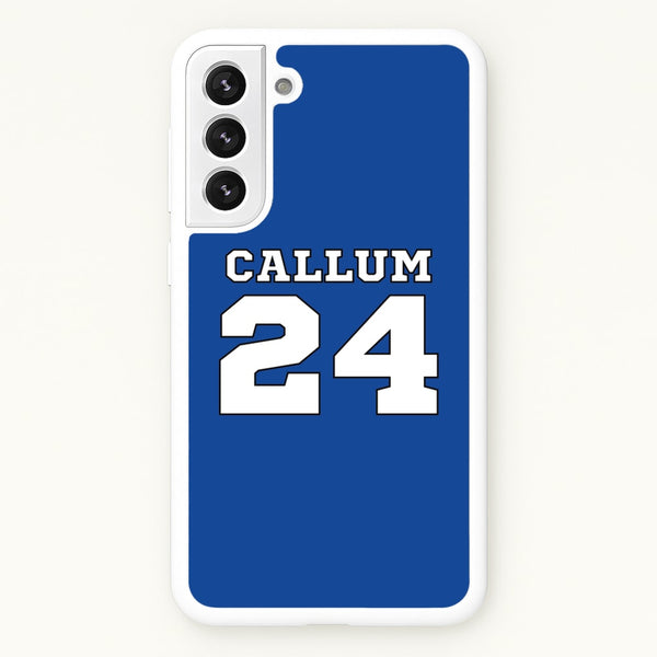 Dark Blue - Personalised Football  - Football Phone Case for Galaxy S21 Plus