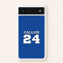 Dark Blue - Personalised Football  - Football Phone Case for Google Pixel 6a
