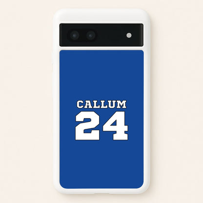 Dark Blue - Personalised Football  - Football Phone Case for Google Pixel 6a