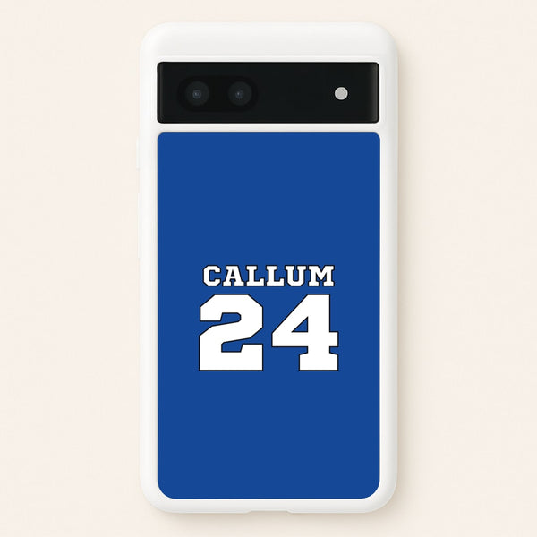 Dark Blue - Personalised Football  - Football Phone Case for Google Pixel 6a