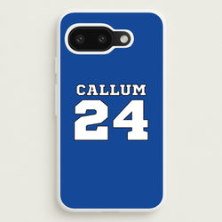 Dark Blue - Personalised Football  - Football Phone Case for Google Pixel 9a