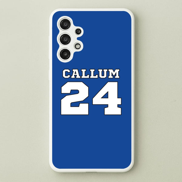 Dark Blue - Personalised Football  - Football Phone Case for Galaxy A13