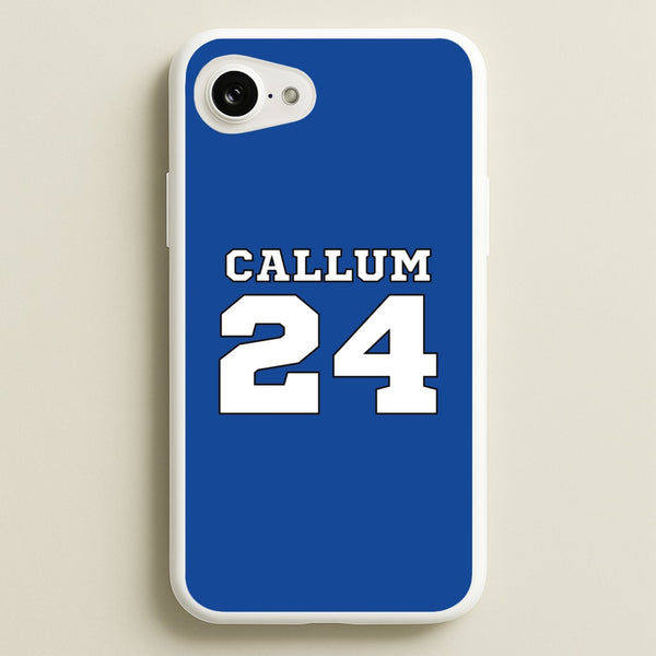 Dark Blue - Personalised Football  - Football Phone Case for iPhone 16e