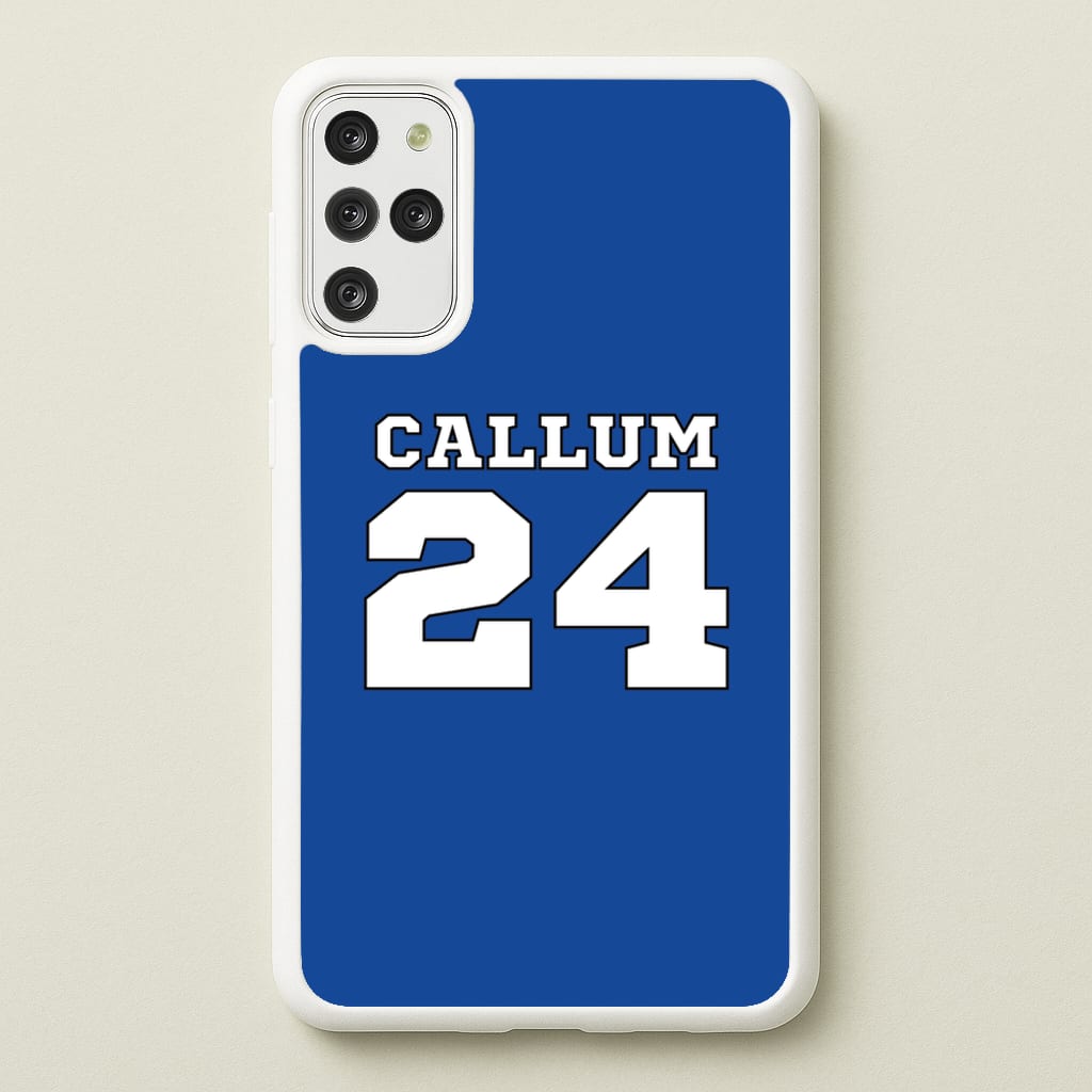 Dark Blue - Personalised Football  - Football Phone Case for Galaxy S20 Plus