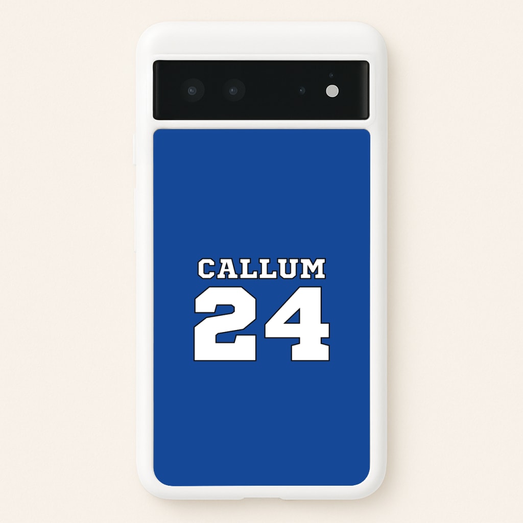 Dark Blue - Personalised Football  - Football Phone Case for Google Pixel 6
