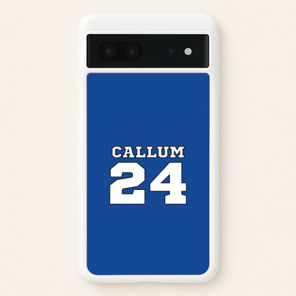 Dark Blue - Personalised Football  - Football Phone Case for Google Pixel 7