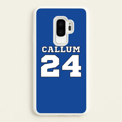 Dark Blue - Personalised Football  - Football Phone Case for Galaxy S9 Plus
