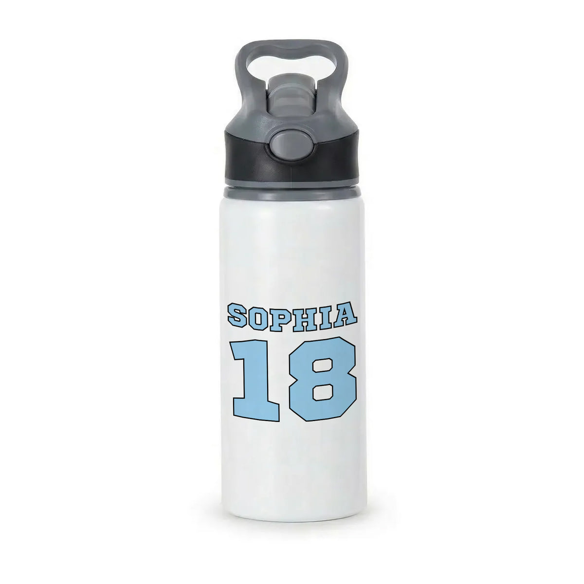 Light Blue - Personalised Football Active Water Bottle