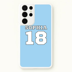 Light Blue - Personalised Football  - Football Phone Case for Galaxy S21 Ultra