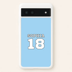 Light Blue - Personalised Football  - Football Phone Case for Google Pixel 7a