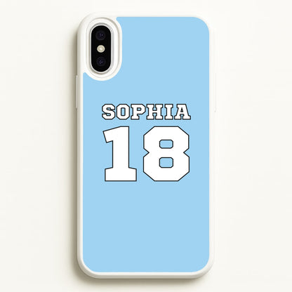 Light Blue - Personalised Football  - Football Phone Case for iPhone XS Max