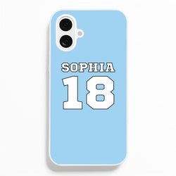 Light Blue - Personalised Football Phone Case