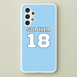 Light Blue - Personalised Football  - Football Phone Case for Galaxy A13