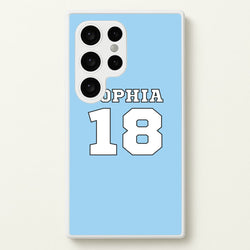 Light Blue - Personalised Football  - Football Phone Case for Galaxy S24 Ultra
