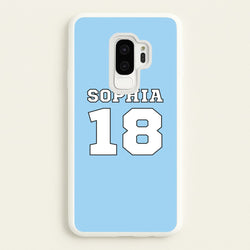 Light Blue - Personalised Football  - Football Phone Case for Galaxy S9 Plus