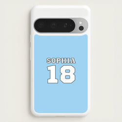 Light Blue - Personalised Football  - Football Phone Case for Google Pixel 9 Pro XL