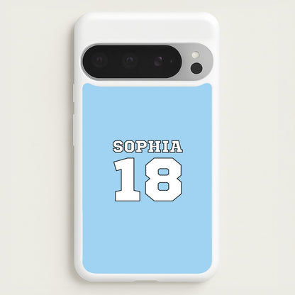Light Blue - Personalised Football  - Football Phone Case for Google Pixel 9 Pro XL