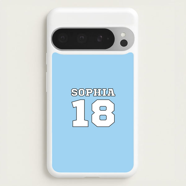 Light Blue - Personalised Football  - Football Phone Case for Google Pixel 9 Pro XL