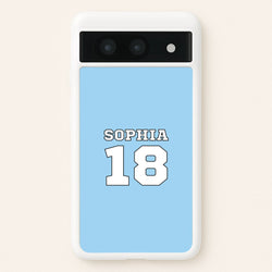Light Blue - Personalised Football  - Football Phone Case for Google Pixel 8a