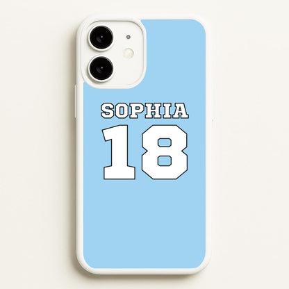 Light Blue - Personalised Football  - Football Phone Case for iPhone 11