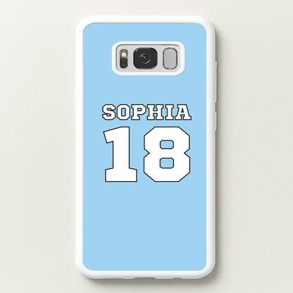 Light Blue - Personalised Football  - Football Phone Case for Galaxy S8 Plus