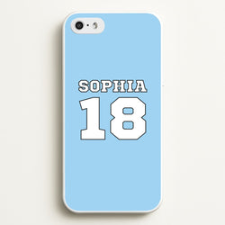Light Blue - Personalised Football  - Football Phone Case for iPhone 5 / 5s / SE 2016