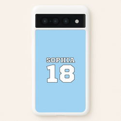 Light Blue - Personalised Football  - Football Phone Case for Google Pixel 7 Pro