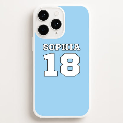 Light Blue - Personalised Football  - Football Phone Case for iPhone 11 Pro Max