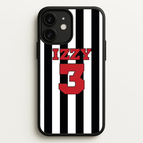 Black And White Stripes - Personalised Football    - Football Phone Case for iPhone 11